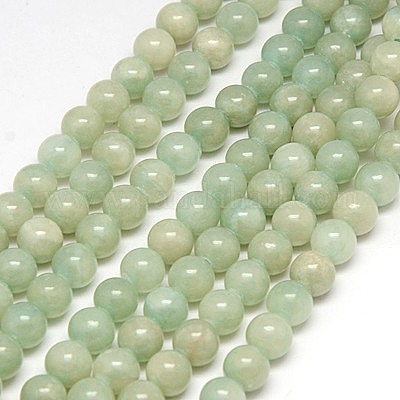 Natural Yellow Jade Beads Strands&nbsp;G-G598-6mm-YXS-07-1