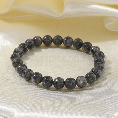 Natural Larvikite Bead Stretch Bracelets&nbsp;BJEW-K212-B-046-1