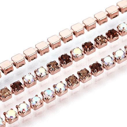 Iron Rhinestone Cup Chains CH-T007-02A-08-1