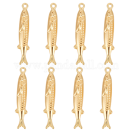 8Pcs Brass Pendants&nbsp;KK-DR0001-45G-1