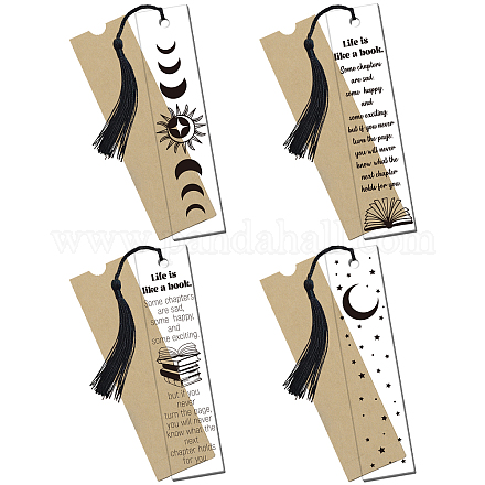 4Pcs Acrylic Bookmarks AJEW-GL0001-73D-1