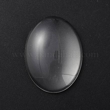 ガラスカボション  オーバル  透明  40x30x7mm&nbsp;GLAA-WH0032-30-1