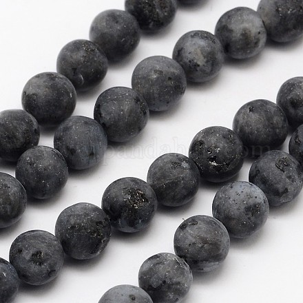 Natural Larvikite Beads Strands&nbsp;G-D692-4mm-1