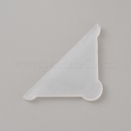ガラスシート用プラスチックコーナープロテクター  三角形  ホワイト  25x50x4mm  内径：47.5x3mm&nbsp;FIND-WH0139-80A-01-1