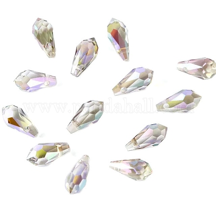 72Pcs Transparent Eletroplate Glass Charms&nbsp;PW-WG62C09-03-1