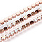 Iron Rhinestone Cup Chains, with Spool, Light Peach, 2x2x2mm, about 30.00 Feet(9.14m)/Roll