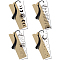 4Pcs Acrylic Bookmarks, Rectangle, 4Pcs Paper Bags, 4Pcs Polyester Tassel Decorations, Black, 120~150x6~55x0.5mm