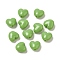 Opaque Acrylic Beads, Heart, Lime Green, 9x9.5x5.5mm, Hole: 1.5mm, about 1650pcs/500g