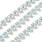 Iron Rhinestone Cup Chains, with Spool, Silver, Light Azore, 3x3x2.5mm, about 10yards/roll