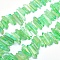 Electroplated Natural Quartz Crystal Beads Strands, Dyed, Nuggets, Rainbow Plated, 20~39x5~12mm, Hole: 1~1.5mm, about 15.7 inch(40cm).