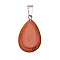 Synthetic Goldstone Pendants, Alloy Snap on Bails, Teardrop, 20mm