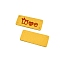 LOVE Imitation Leather Label for Purse Decor, Rectangle, Yellow, 35x15mm
