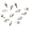 72Pcs Transparent Eletroplate Glass Charms, AB Colocr Plated, Faceted, Teardrop, Silver, 13x6.5mm