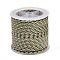 11M Polyester Braided Cord with Cotton Core & Metallic Thread, Dark Khaki, 2.5mm, about 10.0465 Yards(11m)/Roll