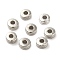CCB Plastic Beads, Flat Round, Platinum, 5x2.5mm, Hole: 1.8mm