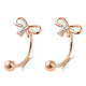 Sterling Silver Rhinestone Stud Earrings&nbsp;EJEW-D106-01RG-1