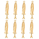 8Pcs Brass Pendants&nbsp;KK-DR0001-45G-1