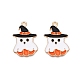 Halloween Theme Alloy Enamel Pendants&nbsp;ENAM-T020-07F-2