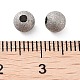 チタンビーズ  ラウンド  テクスチャ  ステンレス鋼色  5x4.8mm  穴：1.6mm&nbsp;STAS-R224-02C-P-3