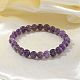 Natural Amethyst Bead Stretch Bracelets&nbsp;BJEW-K212-B-034-3