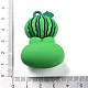 ポリ塩化ビニールのプラスチックチャーム  カエル  レッド  48x32x19mm  穴：3mm&nbsp;PVC-M002-02A-3