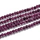 天然ルビービーズ連売り  多面カット  ラウンド  3mm  穴：0.5mm  約135個/連  15.35インチ（39cm）&nbsp;G-H266-24B-1