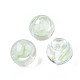 クリアアクリルカボション  シェルと  ラウンド  薄緑  12x11mm&nbsp;TACR-N006-78B-1
