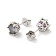 925 Sterling Silver Moissanite Rhinestone Stud Earrings&nbsp;EJEW-U042-05P-04-2
