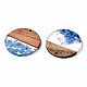Transparent Resin & Walnut Wood Pendants&nbsp;X-RESI-T035-24-A02-3