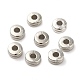 CCBプラスチックビーズ  フラットラウンド  プラチナ  5x2.5mm  穴：1.8mm&nbsp;CCB-H001-12P-1