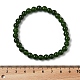 Natural TaiWan Jade Bead Stretch Bracelets&nbsp;BJEW-K212-A-019-4