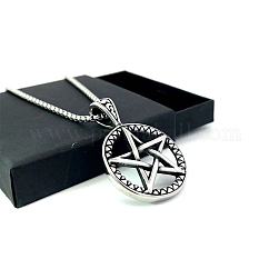 Punk Style Titanium Steel Star Pendant Necklace Stainless Steel Fashion Jewelry