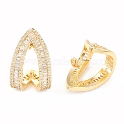 Clear Cubic Zirconia Triangle Stud Earrings&nbsp;EJEW-L231-74G
