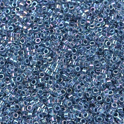 MIYUKIデリカビーズ  シリンダー  日本製シードビーズ  11/0  (db0058) マリンブルーラインクリスタルab  1.3x1.6mm  穴：0.8mm  約20000個/袋  100 G /袋&nbsp;SEED-J020-DB0058