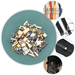 服装アクセサリー  真鍮ジッパー修理ジッパーストッパーとプラグダウン  ミックスカラー  6.5x4x4.5mm  4x4.5x2.5mm  16セット&nbsp;KK-PH0001-53B