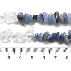 Natural Quartz Crystal & Blue Aventurine(Dyed & Heated) Beads Strands&nbsp;G-L610-A28-01