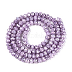 Anti-Tarnish Electroplate Rondelle Glass Beads Strands&nbsp;EGLA-T021-3mm-17-11