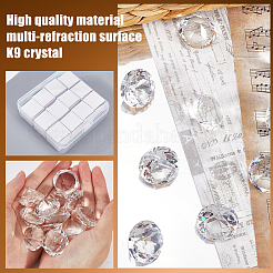 12Pcs Transparent K9 Glass Display Decorations&nbsp;DJEW-SP0001-02