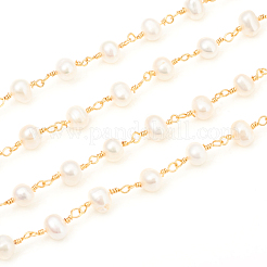 3.28 Feet Brass Handmade Beaded Chain&nbsp;X-CHC-I031-05B