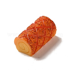 不透明樹脂デコデンカボション  模造パン  食べ物  22x13.5x12mm&nbsp;CRES-L043-D03