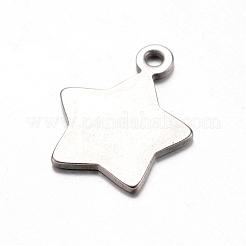 変色しにくい201ステンレススチールチャーム  ハート  タグチャーム  ステンレス鋼色  16.5x13.5x1mm  穴：1.5mm&nbsp;STAS-D429-45