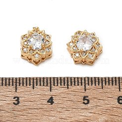 Brass Micro Pave Cubic Zirconia Beads&nbsp;CU-CBA3F77-03G-02