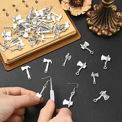 50pcs5スタイルチベットスタイル亜鉛合金ペンダント  鉛フリー＆カドミウムフリー  斧  アンティークシルバー  22~28x9.6~16.5x2~3.5mm  穴：1.8~2.5mm  10個/スタイル&nbsp;TIBEP-CJ0003-56