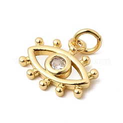 Brass Micro Pave Cubic Zirconia Pendants&nbsp;KK-H267-079G-03