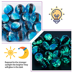 20Pcs Luminous Crackle Glass Beads&nbsp;GLAA-FH0001-89C