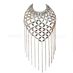 Acrylic Teardrop Alloy Tassel Chain Chest Body Chains for Beach Party&nbsp;FS-WGBEA58-01