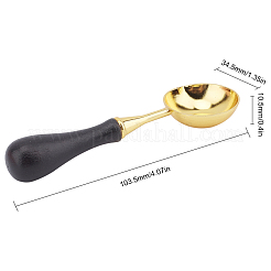 Wooden Handle Wax Sealing Stamp Melting Spoon&nbsp;AJEW-WH0021-63