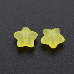 透明なアクリルビーズ  模造ゼリー  スター  きいろ  10x10.5x6mm  穴：1.6mm  約1690個/500g&nbsp;MACR-S373-26E-09