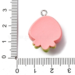不透明樹脂ペンダント  プラチナトーンのアイアンループ付き  兎  26x20x10mm  穴：2mm&nbsp;RESI-V011-01A