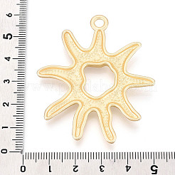 ラックめっき合金大きなペンダント  太陽  カドミウムフリー＆鉛フリー  マットゴールドカラー  55.5x47x5mm  穴：3.5mm&nbsp;PALLOY-N179-44MG